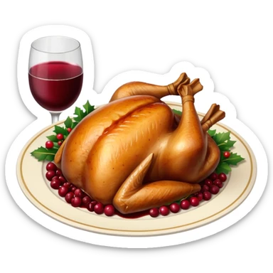 festive dinner plate sticker