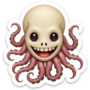 Rotting intestines smile lovecraftian horror sticker