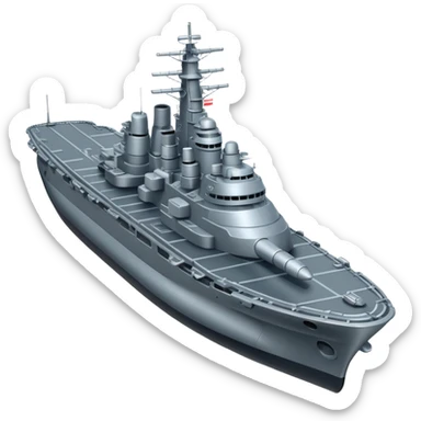 battleship arial view sticker