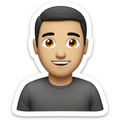 guy with short black haird, programer sticker