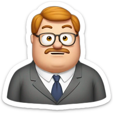 Peter griffin half garfield sticker