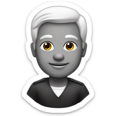 american stanford black and white sticker