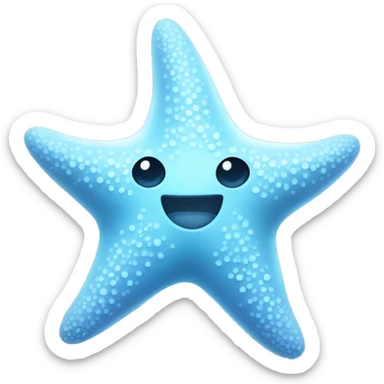 pastel blue starfish sticker