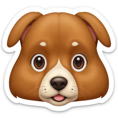 Cross-eyed dog sticker