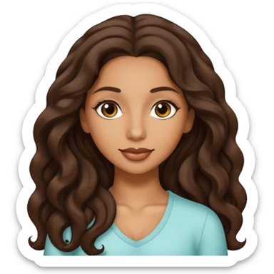 Mya, R&B Singer with long dark brown hair  sticker