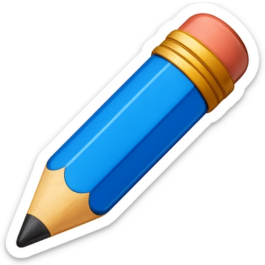 blue pencil emoji sticker