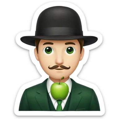 Magritte “the son of man”  sticker