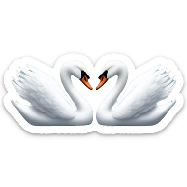 Swan couple sticker
