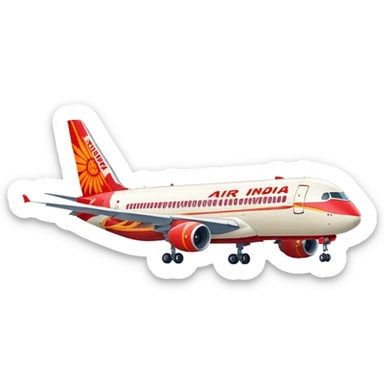 Air india taking off from airport sticker