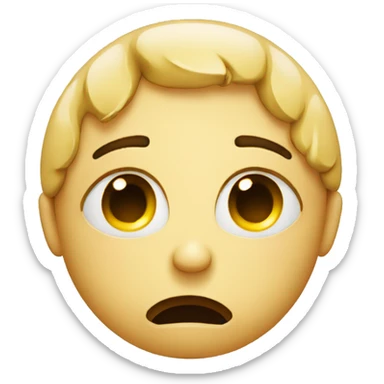 Sad face with tears sticker