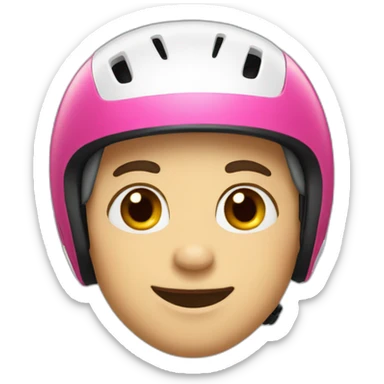person with heart eyes wearing a bike helmet sticker
