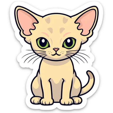 devon rex cat sticker
