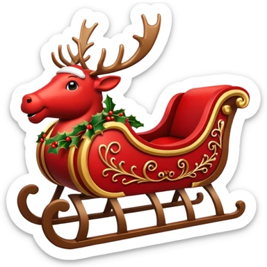 santa's sleigh sticker