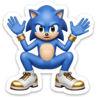 Sonic pooping sticker