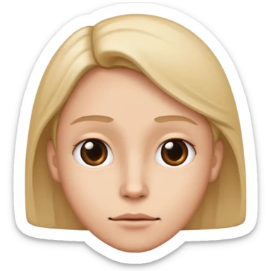 Um rosto olhando pro lado em forma de irônia sticker