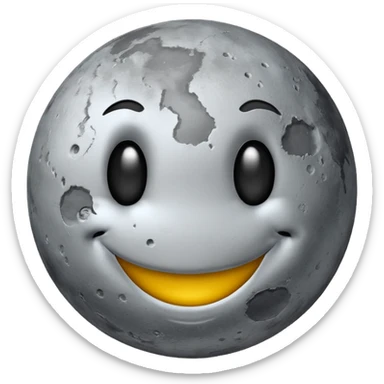 planet mercury smiley face sticker