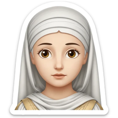 ancient greek woman with head covering sticker