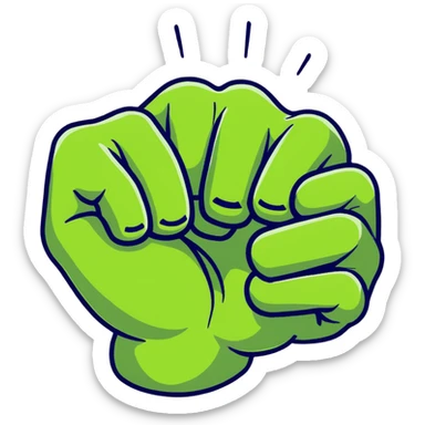 hulk fist smashing sticker