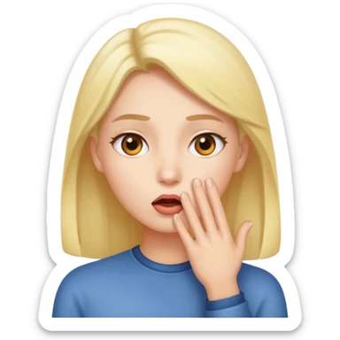 whispering person sticker