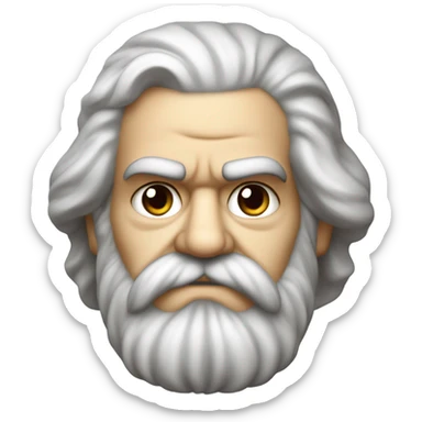 Frowned Karl Marx sticker