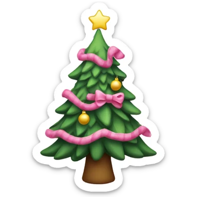 A Christmas tree but pink and cute  sticker