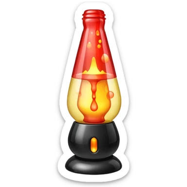 Black lava lamp  sticker