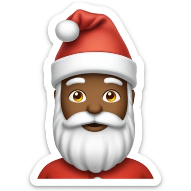 Santa Claus with a bow in mittens sticker