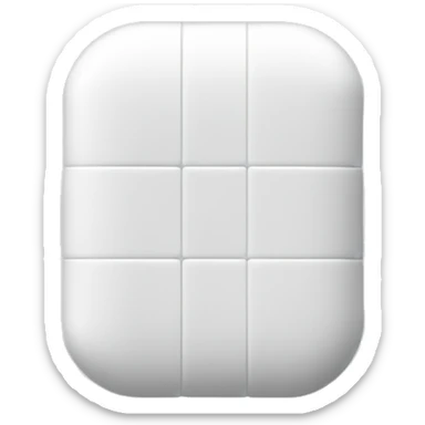 Plain pill tablet with a line in the middle with an oblong shape sticker