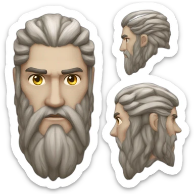 Head of Mímir in Norse mythology, renowned for his knowledge and wisdom (god of war) sticker