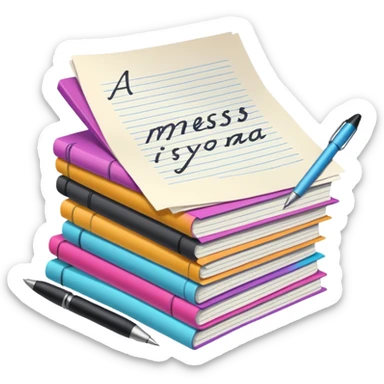 generate a small emoji for the word "artificial intelligence notes" sticker