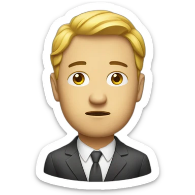 sad investor sticker