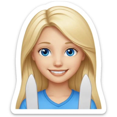 BLONDE AND LONG HAIR MEAN GIRL sticker