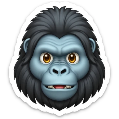 long haired gorilla sticker