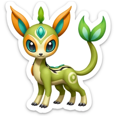 Colorful Exotic Meloetta-Terrakion-Virizion-Venom-Stitch-Fakémon-creature-hybrid sticker