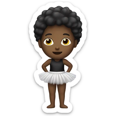 black person whit a tutu on sticker