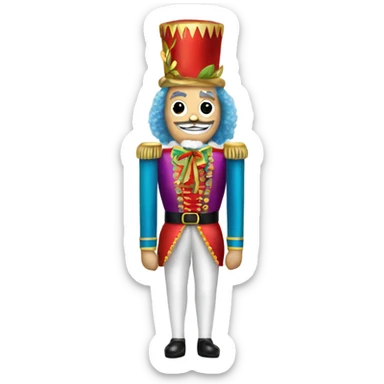 rainbow nutcracker sticker