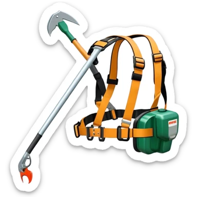 harness for petrol brush cutter sticker