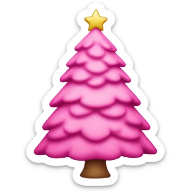 Pink Christmas tree sticker