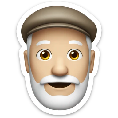 old man with flat cap AND BLUE EYES AND FULL WHITE FACIAL HAIR
 sticker