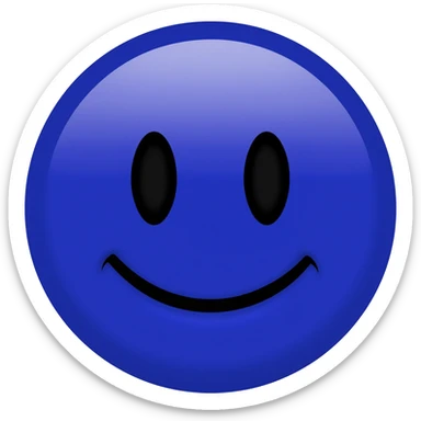 I said smiling face in navy rich royal blue shad with black lining. No other color adding! sticker