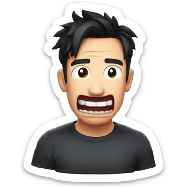 markiplier in fear with mouth comically wide open sticker