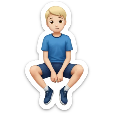 Ragazzo seduto su un tetto di un palazzo, con le gambe a penzoloni sul vuoto sticker