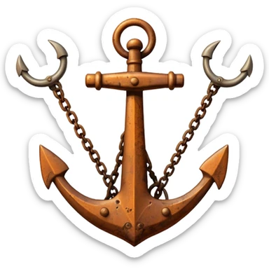 Anchor And Grapnel sticker