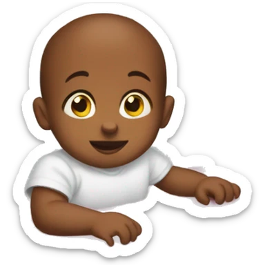 Baby in the crib sticker