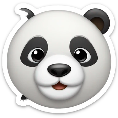 Emoji de  oso panda enamorado  sticker