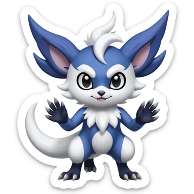Meowstic-Noibat-Absol-fusion (full body) sticker