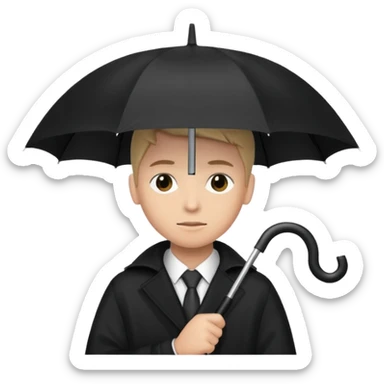 Black bloc with umbrella  sticker