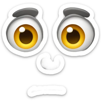 face turned to the side eyeroll sticker