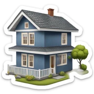scandinavian house sticker