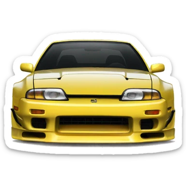 modded-Yellow-Nissan-240sx sticker